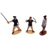 Zugar Land Pirate Toy Miniature Figures Playset - 12 Pack (3") Assorted Weapons, Crewmates, Accessories, Caribbean Theme, Great Toy for Kids and Party Favor, (Pirate, 12 Pack)
