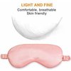 YEMIANJU Sleep Eye Mask with Elastic Strap Headband Lightweight Comfortable Soft Silk Like for Men Women Traveling (Pink)