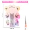 Nail Forms 200PCS, Acrylic Nail Forms for Nail Extension Tips, Long Nail Forms for Acrylic Nails, Thick Professional Nail Art Tips Extension Forms Manicure Tool DIY Home Salon Supplies (01-Butterfly)