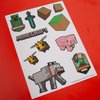Minecraft: Wall-Clings - 50+ Vinyl Stickers, Wall Decals, Characters-Objects-Landscape Game Themed Designs, Room Decor, Self-Adhesive, Licensed
