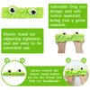 BENBO Frog Headband, 3 Pcs Frog Spa Head Wrap Frog Eyes Facial Fleece Cosmetic Makeup Hairbands Cute Cartoon Animal Headwear Elastic Stretchy Head Band for Face Washing Yoga Beauty Skincare