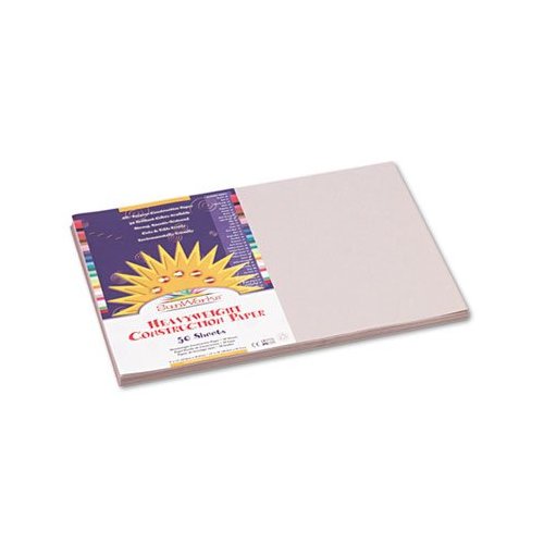 Construction Paper, 58 lbs., 12 x 18, Gray, 50 Sheets/Pack, Sold as 1 Package, 50 Sheet per Package