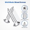 520PCS Wood Screws Assortment Kit - Stainless Steel Self Tapping Screw Set, Assorted Small Self Drilling Drywall Screws with Case, 4#6#8#10 Phillips Flat Head Sheet Metal Screws, Length 1/4" to 3"