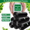 Hommaly 2.6 Gallon 240 pcs Small Black Trash Bags, Strong Garbage Bags, Bathroom Trash Can Bin Liners Unscented, Mini Plastic Bags for Office, Waste Basket Liner, Fit 6-10 Liters, 2-2.6 Gal