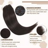 BUGUQI Clip In Hair Extensions Real Human Hair For Women 16 Inches 7 pcs 120g Darkest Brown Color Real Hair Extensions Straight Clip In Human Hair INS (16 Inch, Darkest Brown Color)