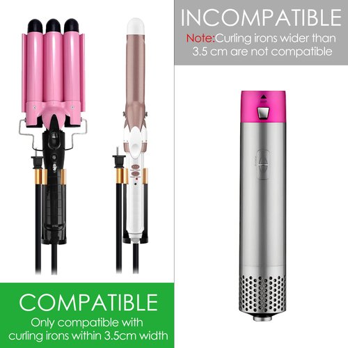 Linkidea 2 Pack Curling Iron Holder Wall Mount, Hair Styling Tool Storage Organizer, Hairdressing Hanging Rack Stick Stand for Flat Irons, Curling Wands, Hair Straighteners, Combs