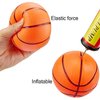 Norme 8 Pcs Mini Basketballs with Inflation Pump Small Inflatable Basketball for Kids Mini Basketball Hoop for Indoor & Outdoor Sports Pool Party Favors(Orange, 4 Inch)