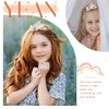 Yean Starfish Tiara Comb Silver Shell Girls Princess Hair Comb Costume Party Hair Accessories Pearl Hair Piece for Women and Girls