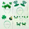 Zienlay 8Pcs St. Patrick's Day Headbands, Green Shamrock Clover Hats Headband Boppers, Saint Patricks Day Irish Headwear Costume Accessories Top Hat Head Band Bopper Party Favors for Women Men Kids
