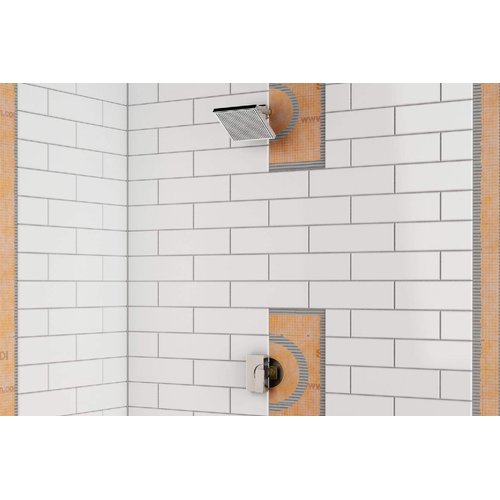 Schluter Kerdi-Seal Mixing Valve Seal Seals with Over-Molded Rubber Gaskets for Sealing Pipe Protrusions and Protecting Backing Panels - 4-1/2-Inch Outlet Size, 1-Pack - KMSMV235/114