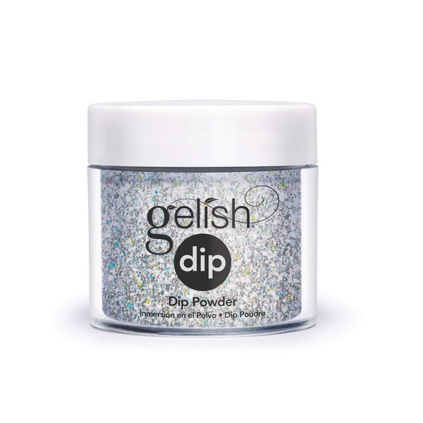 Gelish Powder Dip Collection (Sprinkle Of Twinkle) Silver Sparkle Nail Dip Powder, Silver Sparkle Nail Powder, Dip Powder Colors, 8 ounce