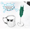 Elementi Matcha Whisk and Frother Set - Electric Matcha Mixer, Matcha Tea Tools Kit with Milk Frother (Emerald Green)