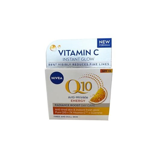 NIVEA Q10 Energy Healthy Glow Face Day Cream (50 ml), Energising Day Cream, Face Cream for Women, Moisturising Cream, Face Cream with Q10, Vitamin C, and Vitamin E