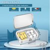 Pill Box 2 Compartment Medicine Pill Case,Portable Pill Box for Pocket or Purse Pill Box Decorative Metal Medicine Vitamin Organizer Unique Gift（4PCS）