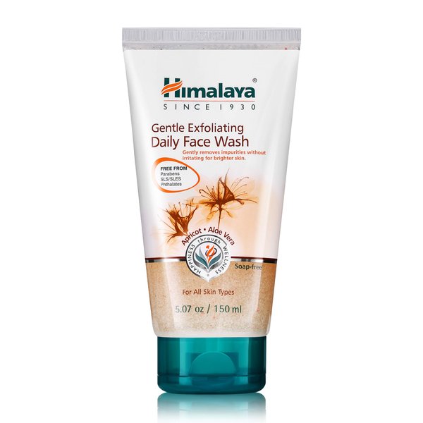 Himalaya Gentle Exfoliating Daily Face Wash for Deep Clean Pores & Soft, Moisturized, Renewed Skin, 5.07 oz, 1-PACK