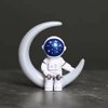 4PCS Cute Cartoon Creative Astronaut Figurine Resin Moon Spaceman Model Ornament Car Interior Figure for Astronaut Party Cake Topper Table Decoration ，With Exquisite High-End Gift Box。 (4PCS)