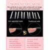 Quaferen Clear Square Nail Tips, 504PCS 3XL Long No C Curve Nail Tips Square, Half Cover Flat Tapered Square Straight Gel Acrylic Nail Tips False Nails for DIY Nail Art Salon