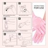 MoyRetty Silicone Moisturizing Gloves 2 Pairs, Flexible & Durable, Ideal for Dry Hands, Home Spa Experience - Pink & Beige