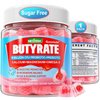 Butyrate Gummies with Probiotic + Prebiotic + Postbiotic, Omega-3 500mg,Fiber with 9 Billion CFU Probiotics, Calcium & Magnesium, Inulin,Psyllium Husk for Digestive Health,Bloating Support,Sugar Free