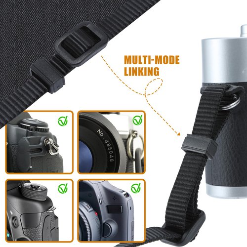 Black Camera Strap, 1.5" Wide Pure Soft Camera Straps, Adjustable Vintage Universal Neck & Shoulder Strap for All DSLR Cameras