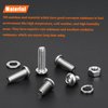 HELIFOUNER 147 Pieces M6 x 8mm /10mm /12mm /16mm /20mm /25mm /30mm, Button Head Socket Cap Screws Bolts Washers Nuts Kit, 304 Stainless Steel