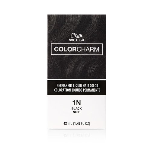 COLORCHARM Permanent Liquid Hair Color for Gray Coverage | 1n Black| 1.4 Fl Oz