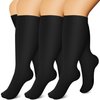 Laite Hebe Plus Size Compression Socks for Women and Men-3 pairs Wide Calf Knee High Support for Circulation