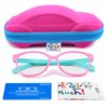 SEEAFUN Blue Light Glasses for Kids Girls Boys with Cute Car Case, UV400 Protection, Anti Blue Ray Age3-12