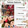 65 PCS Dog Temporary Tattoos for Party Supplies, Cat Tattoo Stickers for Birthday Parties, Chistmas Tattoos Party Favor, Waterproof Birthday Halloween Tattoos. (Dog)