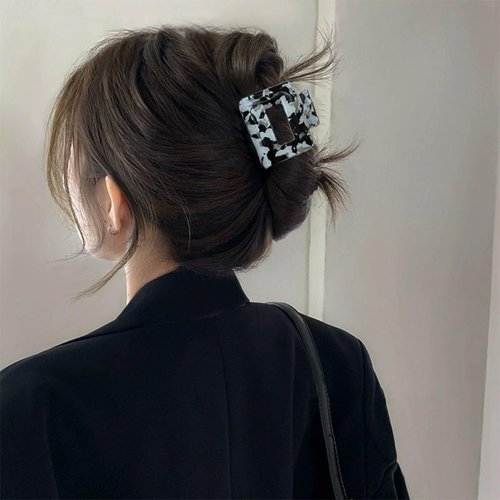 8Pcs Hair Claw Clips, BetterJonny Hair Clips Square Hair Jaw Clips Hair Accessories for Women Medium Hair Clips Tortoise Barrettes Hair Accessories
