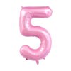 40 Inch Pink Number 5 Balloons With Mini Bow Balloons, 5th Birthday Party Decorations for Girls, Pink Theme Party Supplies, Butterfly Party Decorations. (Pink 5)