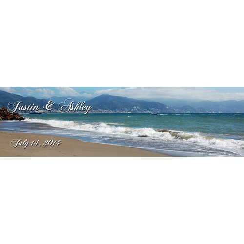 100 Beach Theme Wedding Water Bottle Labels Engagement Bridal 8"x2"