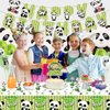 Panda Party Decorations, Includes Panda Happy Birthday Banner, Panda Balloons, Tablecloth, Cupcake Toppers, Panda Party Supplies for Kids Boys Girls Panda Theme Birthday Party, Baby Showers Party