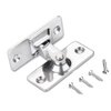 WANLIAN Door Hasp Latch 90 Degree, Stainless Steel Safety Angle Locking Latch for Push/Sliding/Barn Door, Satin Nickel
