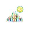 PicassoTiles 60 Piece Magnetic Building Block Mini Diamond Series Travel Size On-The-Go Construction Toy Set STEM Learning Kit Educational Playset Child Brain Development Stacking Blocks PTM60