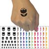 Scandinavian Bulbous Tulip Temporary Tattoo Water Resistant Fake Body Art Set Collection - Hot Pink (One Sheet)