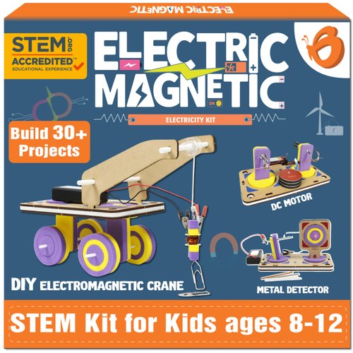 Butterfly Edufields 30in1 STEM Kits for Kids Age 8-10-12 | STEM Toys for Ages 8-13 | Electricity & Magnetism | Science Project Kit for Boys & Girls Aged 8-10-12-14 | Best Educational Birthday Gift