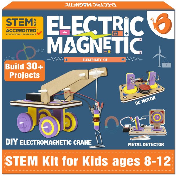 Butterfly Edufields 30in1 STEM Kits for Kids Age 8-10-12 | STEM Toys for Ages 8-13 | Electricity & Magnetism | Science Project Kit for Boys & Girls Aged 8-10-12-14 | Best Educational Birthday Gift