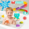 Interactive Bathtub Slide Set - Bath Slide Set with Bathtub Slide, Waterfall, Marble Run, Spinning Pinwheels, and Unique Squirt Toys (Turtle, Walrus, and Starfish) - Stong Suction Cups
