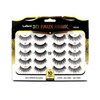 Laflare Premium Silk Lashes 3D Faux Mink Eyelashes Multipack, Light, Natural Looking, Professional Easy to Apply Eyelashes in a Knitted Style 10 Pairs Jumbo Pack (DSR10P)