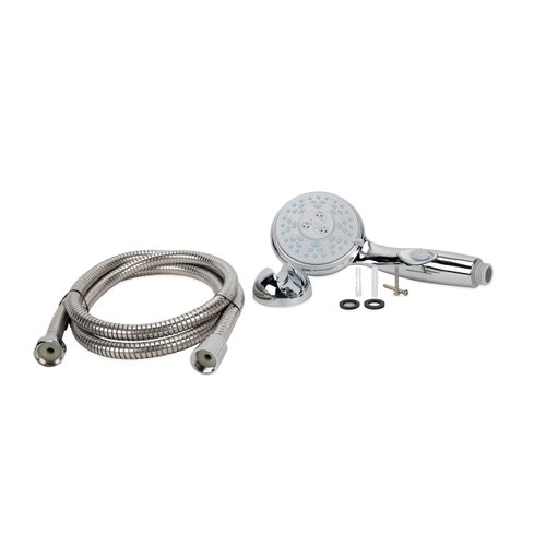 Camco 43713 RV Shower Head Kit with On/Off Switch and 60" Flexible Shower Hose (Chrome)