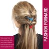 Hair Ties 20 Elastics Ponytail Holder Set No Crease Ribbon Bands (Navy)