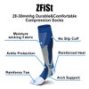 ZFiSt Plus Size Compression Socks Wide Calf for Women Men,3 Pair Medical Sport Compression Stocking Nurse Socks for Edema Travel(Black+Grey+white,4XL)