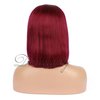 Dorabeauty Short Bob Wigs Color Burgundy #BURG Human Hair Lace Front Wigs for Black Women 130% Density 12" Inch Pre Plucked Hairline with Baby Hair