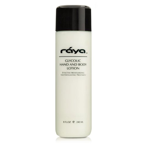 Raya Glycolic Hand and Body Lotion with AHA (G-333) | Soothing, Moisturizing, Exfoliating, and Conditioning Lotion for the Hands, Arms, Legs, and Body | Made with Alpha Hydroxy Acids