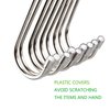 Evob 20 Pack 3.4" S Shaped Hooks Stainless Steel Metal Hangers Hanging Hooks for Kitchen, Work Shop, Bathroom, Garden
