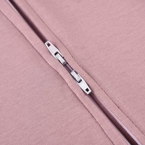 Aablexema Baby Footed Pajamas with Mitten - Newborn Double Ways Zipper Cotton Footie Pjs Infant Solid Jammies (Purple, Newborn)