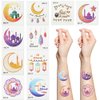 Eid Mubarak Temporary Tattoo for kids,10 Sheets Islamic Vinyl Stickers Face Tattoo Stickers for Kids Girls Boys Children Eid Party Decoration Supplies