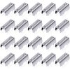 ANCIRS 25 Pack Metal Open-End Timing Belt Clamps, GT2 Open Belt Clips for 3D Printer Projects-Silver