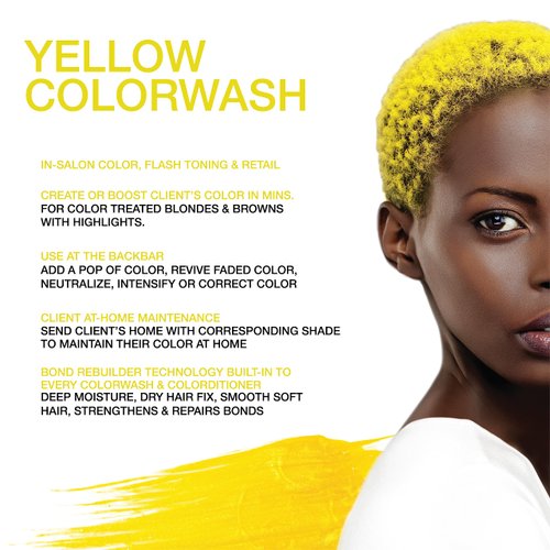 Celeb Luxury Viral Colorwash, Professional Semi-Permanent Hair Color Depositing Shampoo, Yellow 8.25 Fl Oz (Pack of 1)